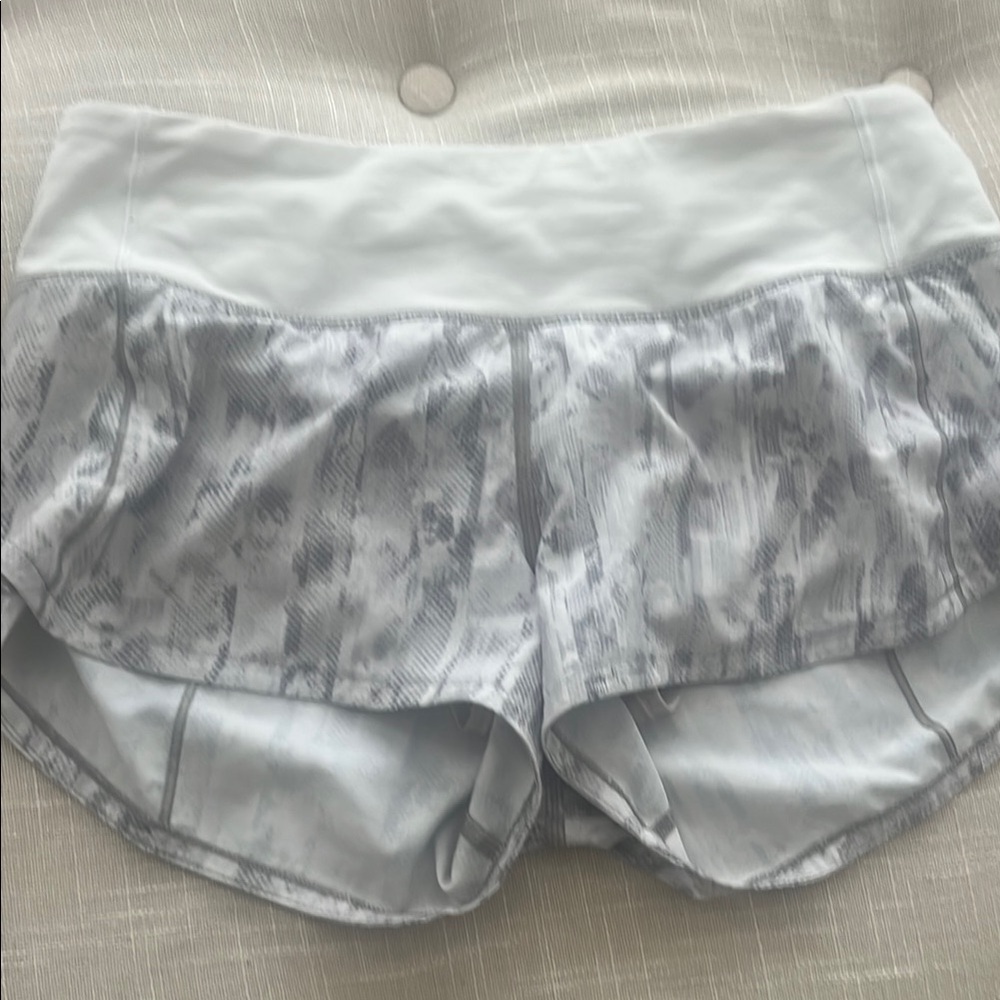 Gray Patterned Athletic Shorts lululemon size 2